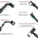 Flexible Rearview Mirror Smartphone Holder